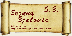 Suzana Bjelović vizit kartica